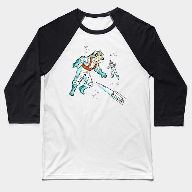 Space Boy Baseball T-Shirt by Wright Art